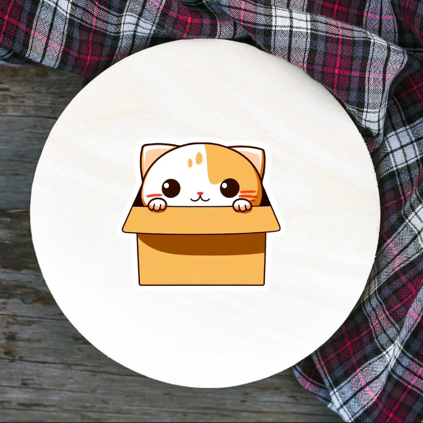 Cat in a Box Sticker