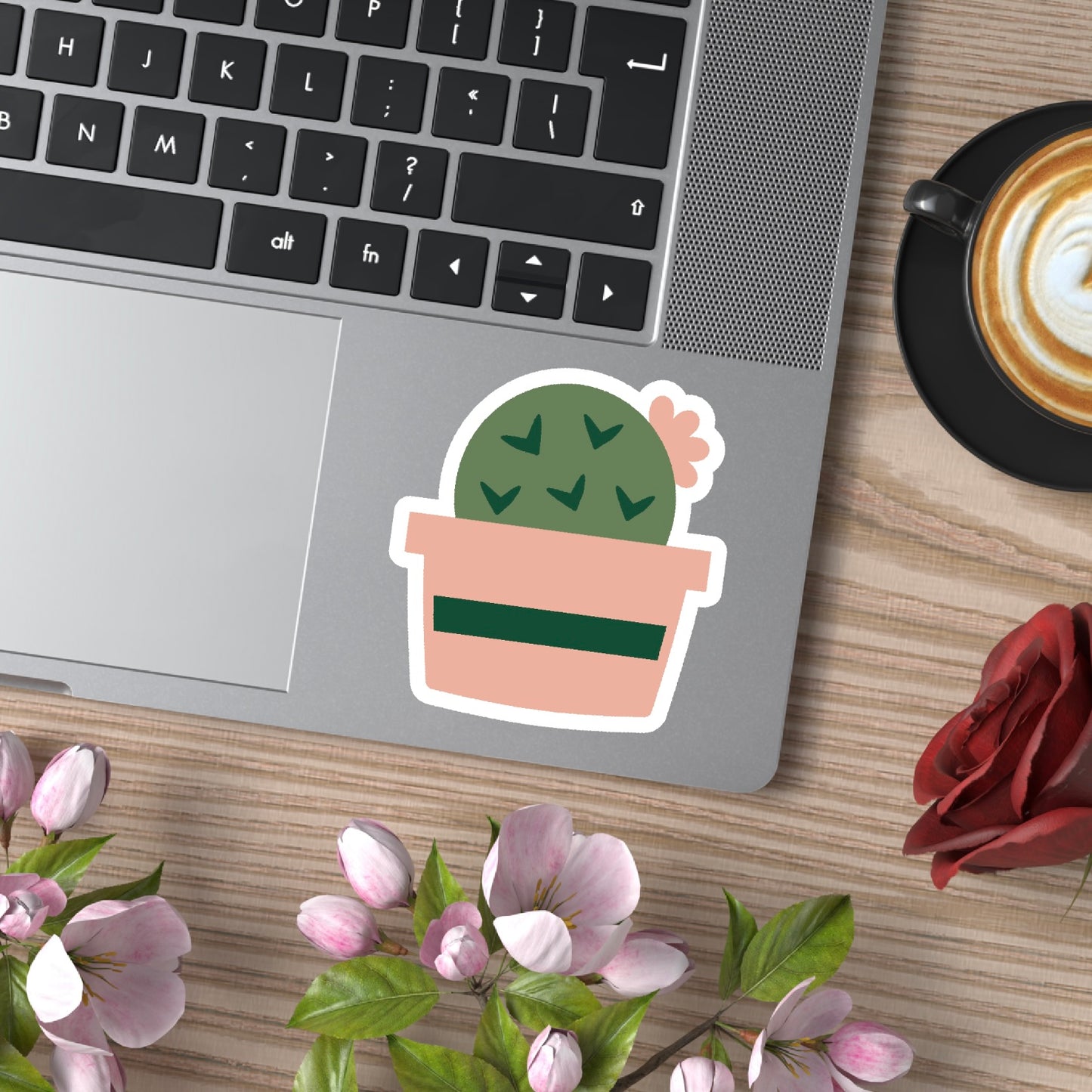 Cactus with Flower Sticker