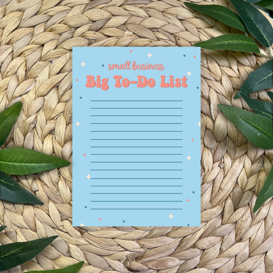 Small Business Big To-Do List Notepad