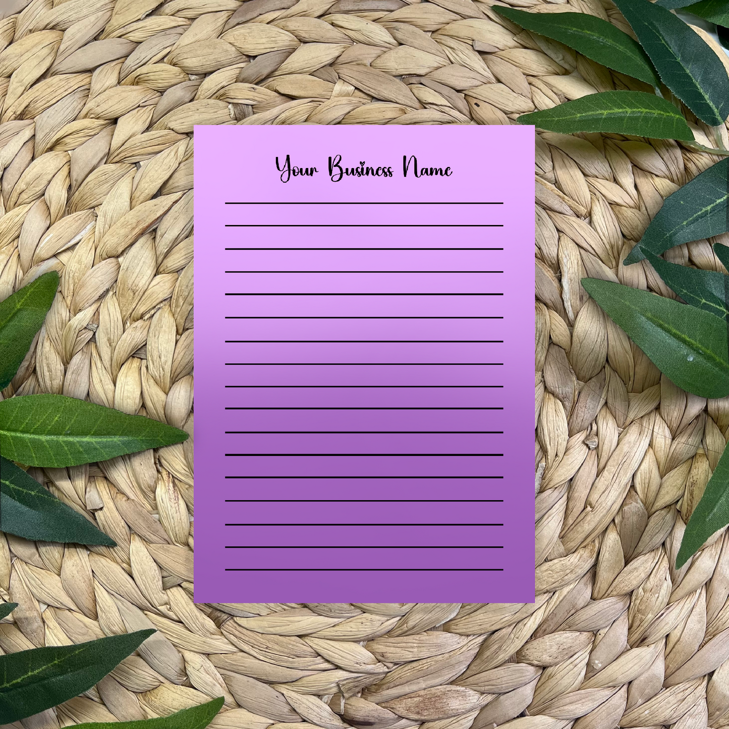 Personalized Small Business Notepad