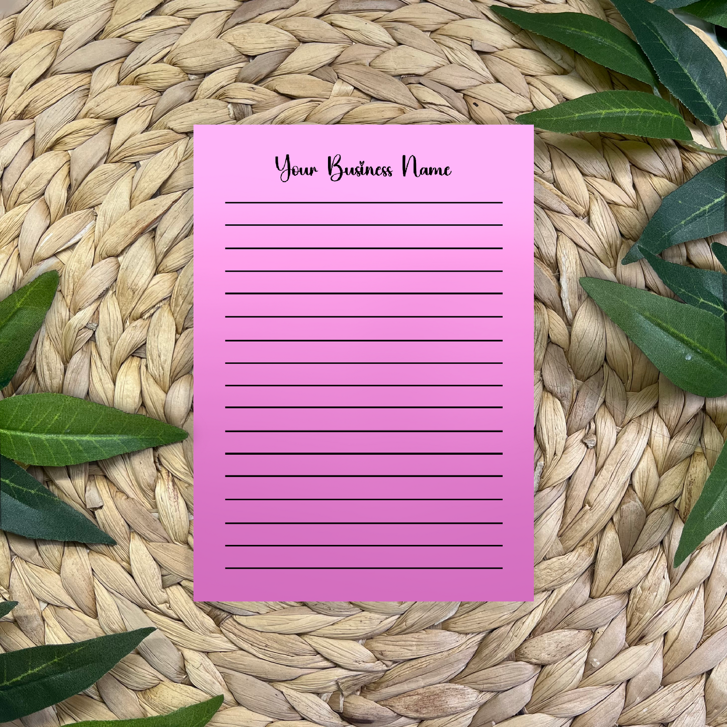 Personalized Small Business Notepad
