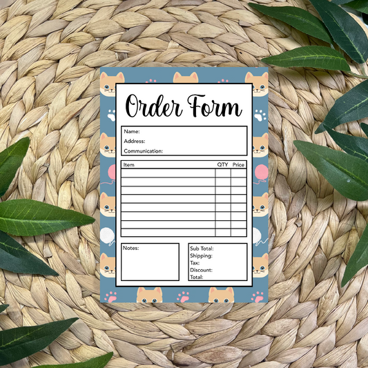 Cats Order Form Pad (50 pgs- 5x7 inches)