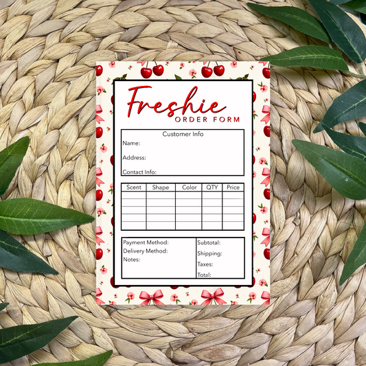 Cherry Freshie Order Form Pad
