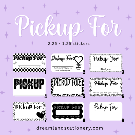 Pickup For Packaging Stickers (100 count-1.25x2.25 Stickers)