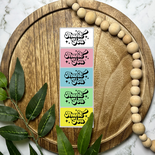 Thank You Packaging Sticker (100 count-1.25x2.25 Stickers)