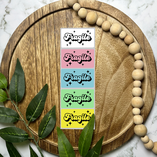 Fragile Packaging Sticker (100 count-1.25x2.25 Stickers)