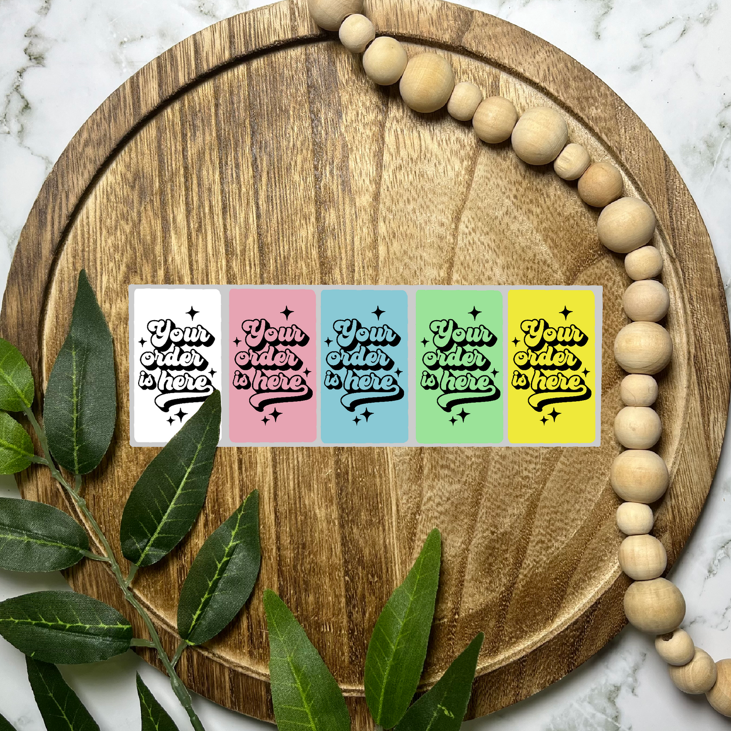Your Order is Here Packaging Sticker (100 count-1.25x2.25 Stickers)