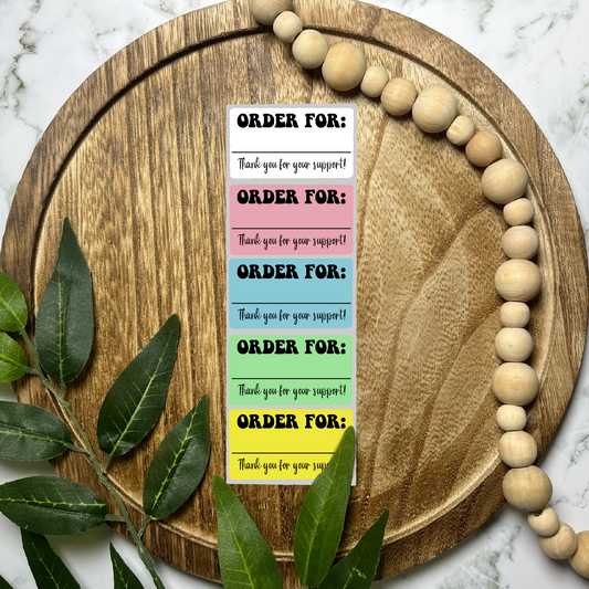 Order For Packaging Sticker (100 count-1.25x2.25 Stickers)