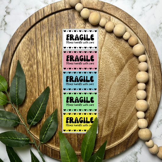 Fragile Packaging Sticker (100 count-1.25x2.25 Stickers)