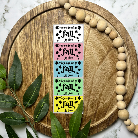 Fall in Love Fall Packaging Sticker (100 count-1.25x2.25 Stickers)