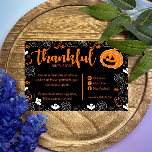 Personalizable Halloween Thank You Cards