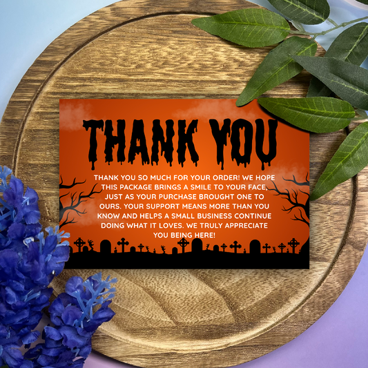Halloween Thank You Cards