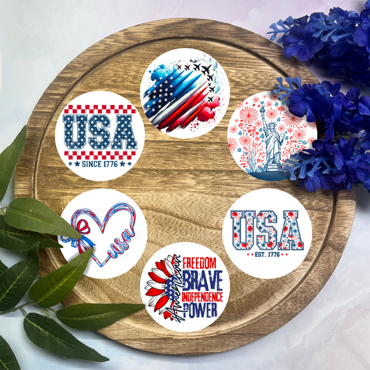 American Cardstock Rounds- 6 Pack