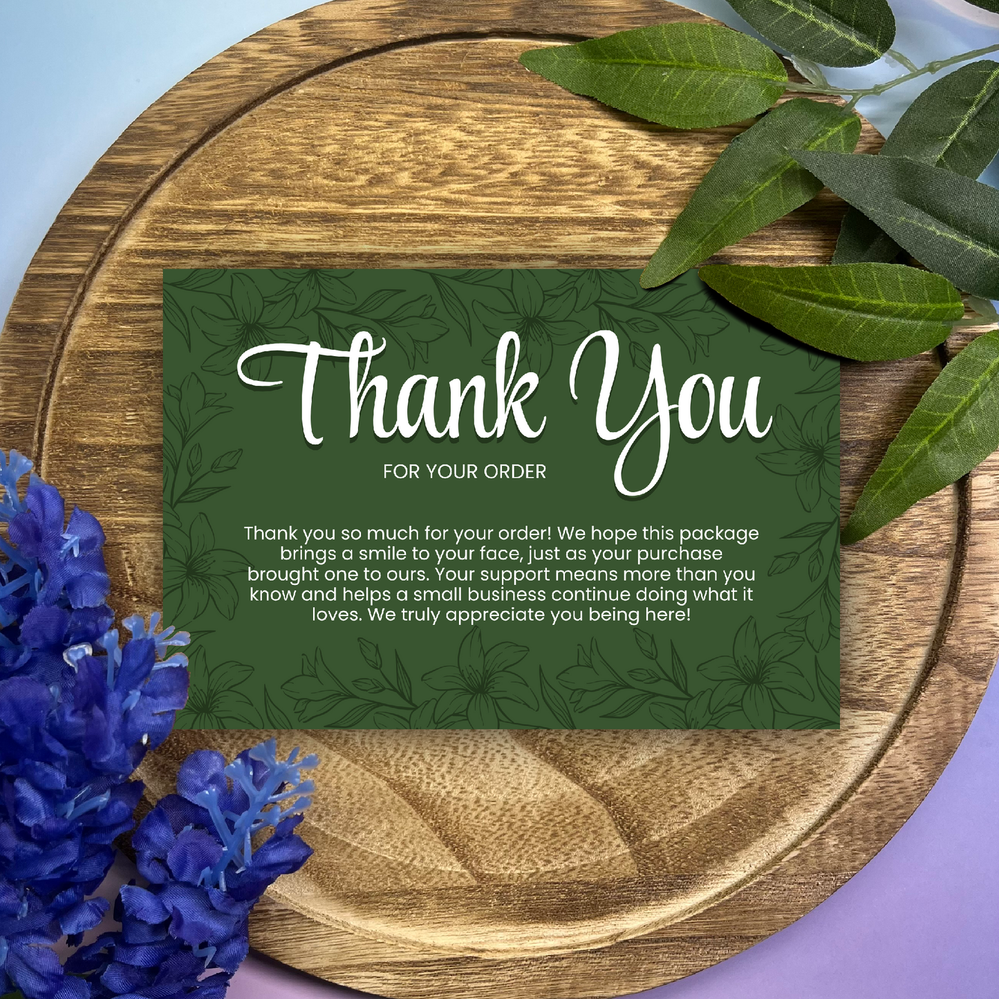 Green Thank You Cards