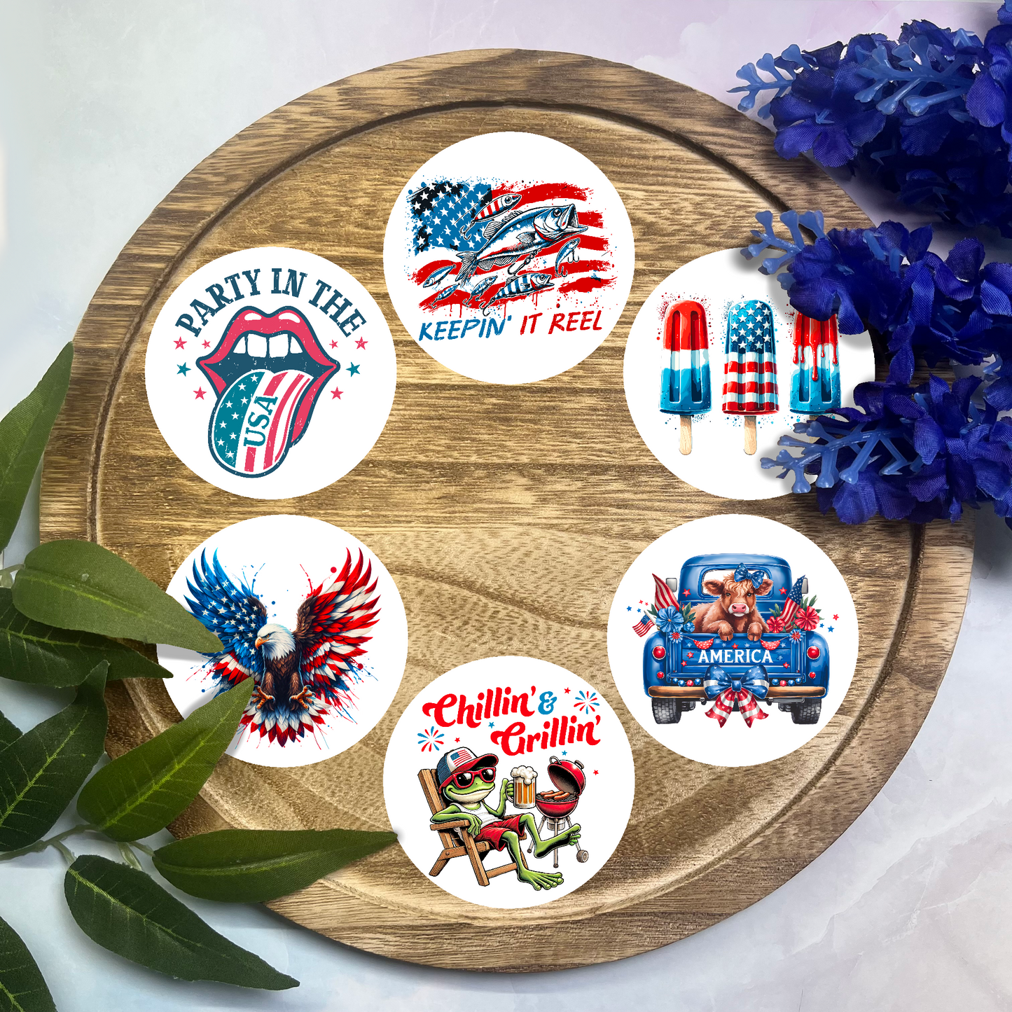 American Cardstock Rounds- 6 Pack