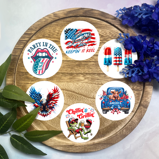 American Cardstock Rounds- 6 Pack