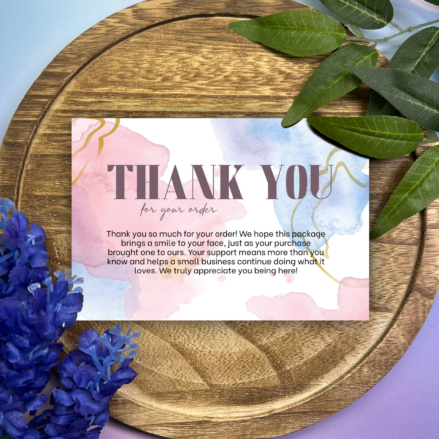 Water Color Thank You Cards