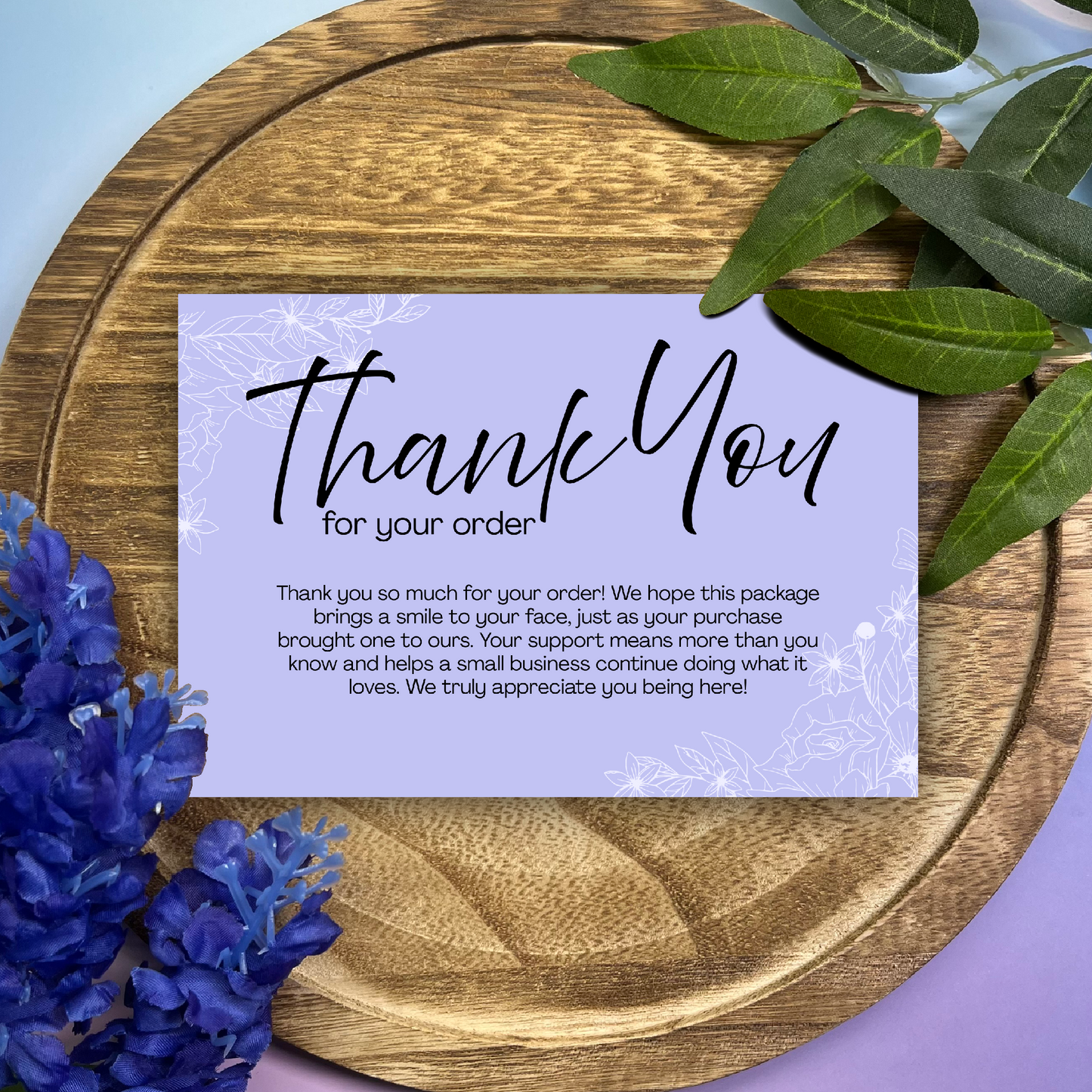 Purple Thank You Cards